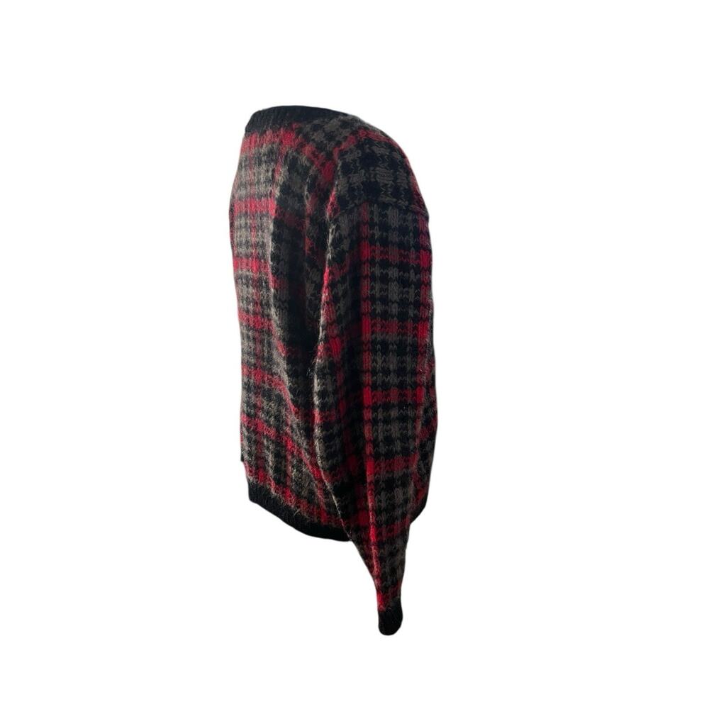 Paul Harris Design Womens Mohair Blend Plaid Cardigan Sweater M Preppy Academia - Picture 4 of 7